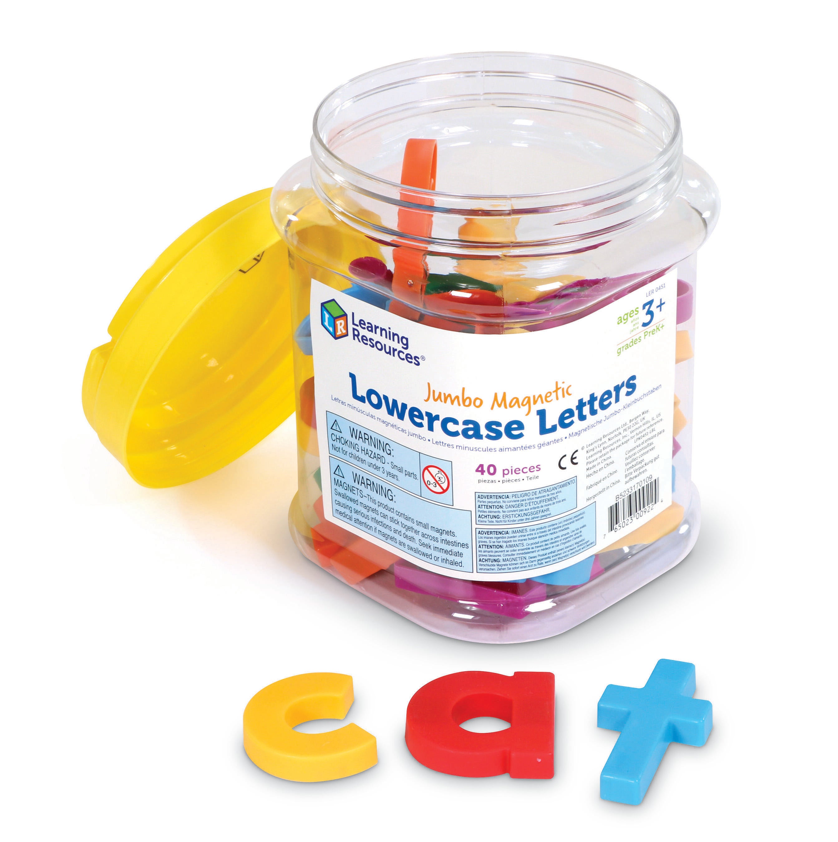 Learning Resources Jumbo Lowercase Magnetic Letters, Set of 40 516107